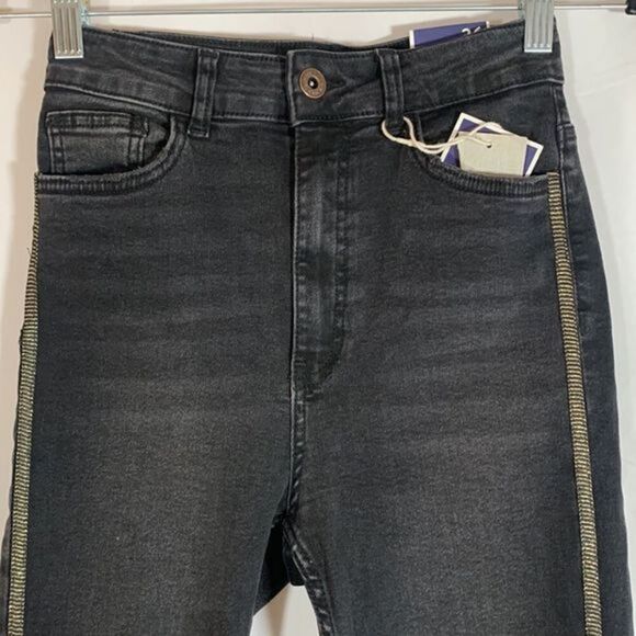 Zara Black High Rise Skinny Jeans NWT - Picture 3 of 9